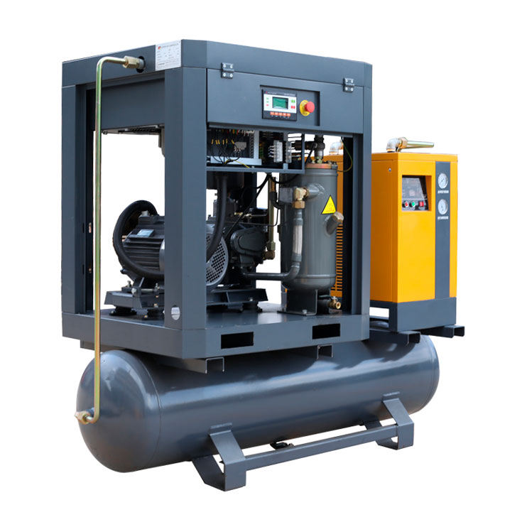 design of a compressor with a dryer on the receiver