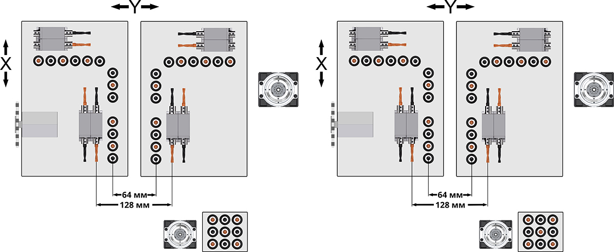 Configuration of the drilling group of the KDT KD-868HA machine