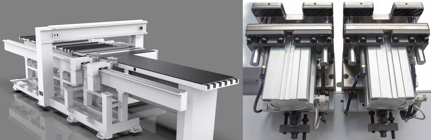 bed and grips of CNC drilling centers