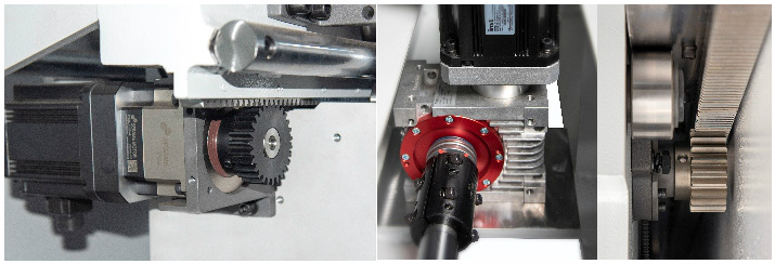 vysoká přesnost řezání díky použití páru ozubených kol
