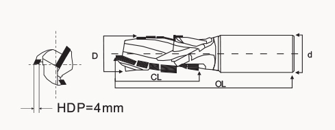 Diamond router cutter 3+3 HD (Taiwan) for cutting chipboard