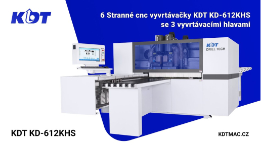 CNC vrtací a frézovací centrum KDT KD-612KHS