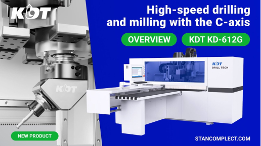 High-speed drilling and milling with a C-axis - KDT KD-612G CNC drilling center!