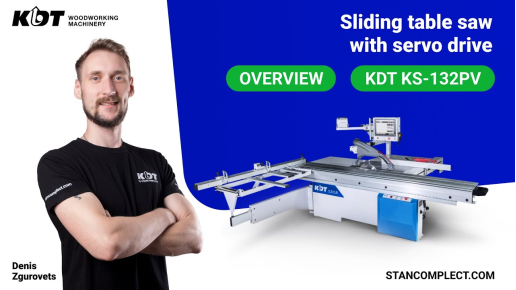 Overview KDT KS 132PV sliding table saw with servo drive