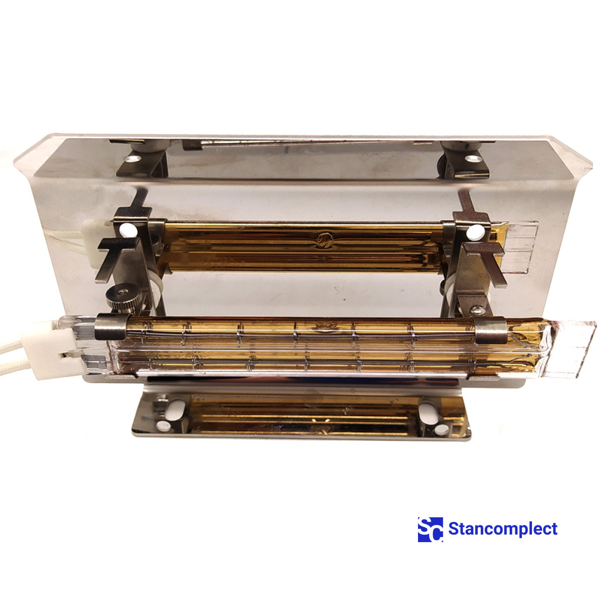 Knot for warming up the end face of the workpiece for an edge banding machine