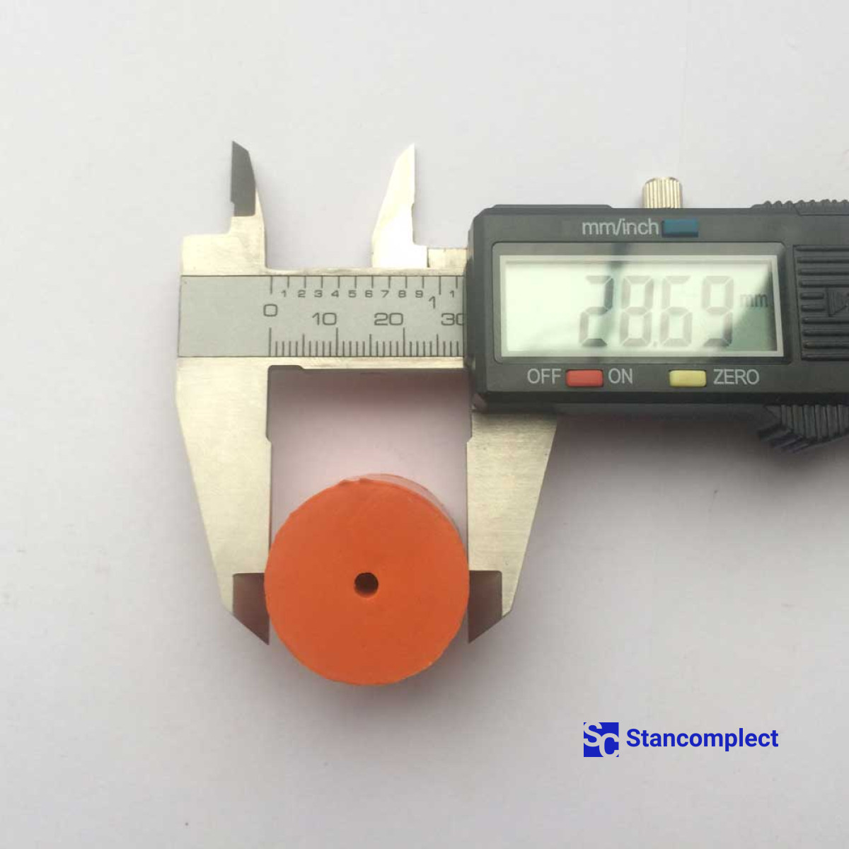 Plastic roller for roller conveyor 29x3x24 mm orange for edge banding machine