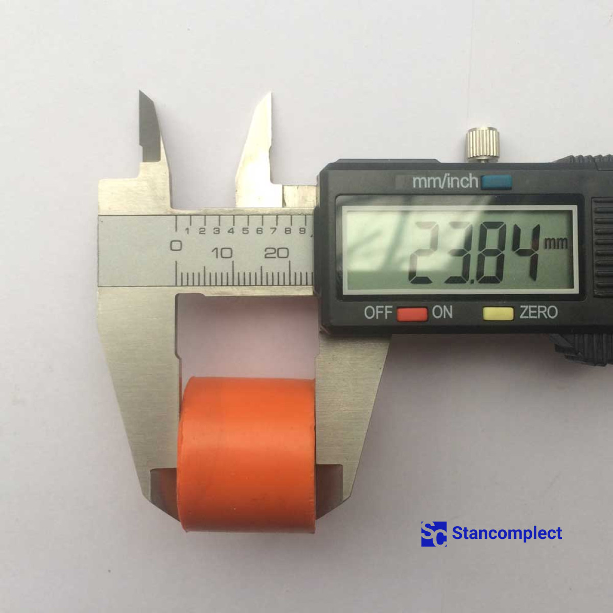 Plastic roller for roller conveyor 29x3x24 mm orange for edge banding machine