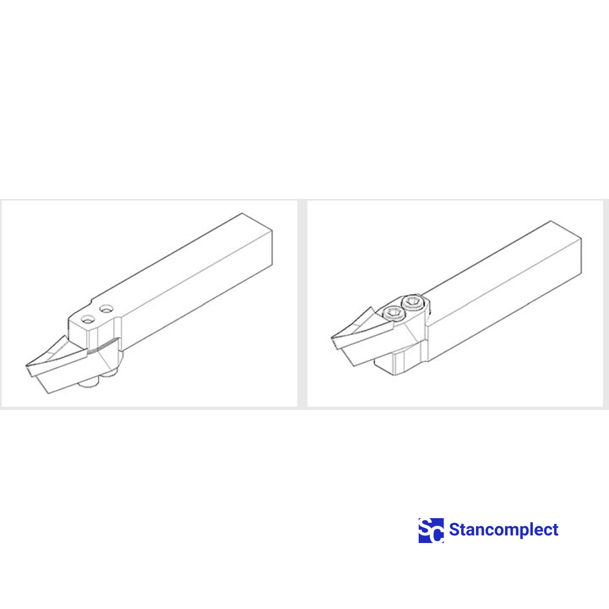 CNC Wood Lathe Knife WCD-X-R0.9 with holder 25x25x150 mm