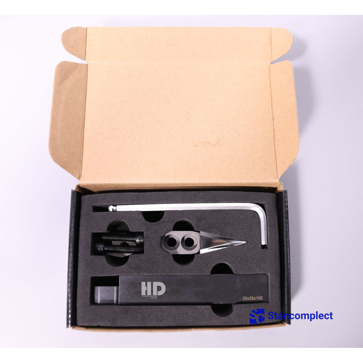 CNC Wood Lathe Knife WCD-X-R0.9 with holder 25x25x150 mm