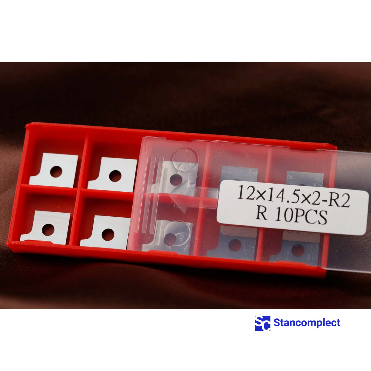 Carbide replacement blade 12x14.5x2 mm R-2 right for Brandt edge banding machines