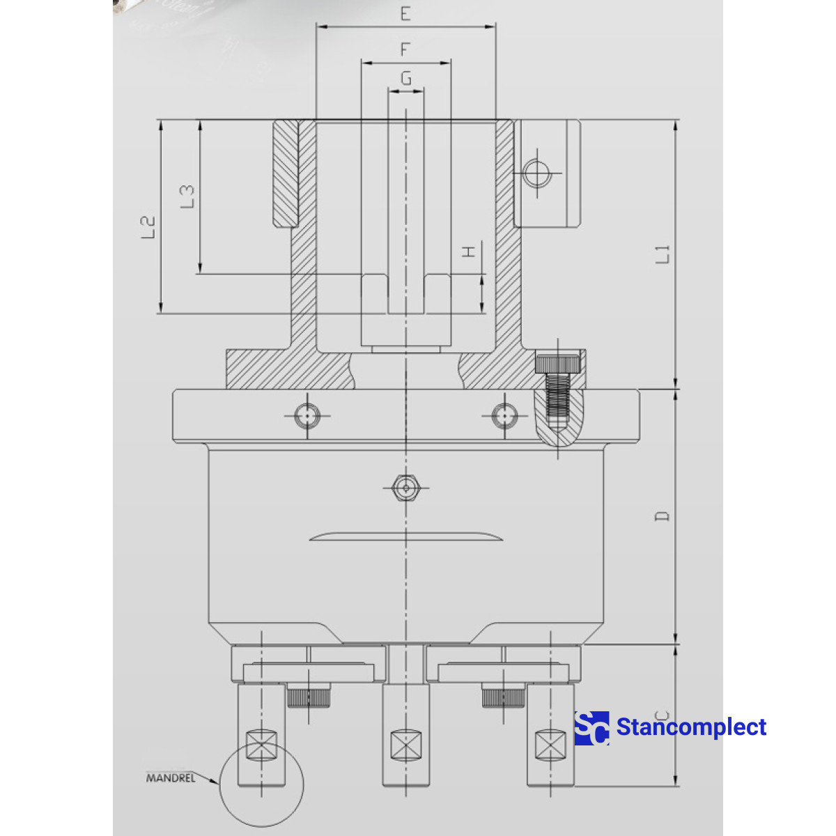 3-spindle drilling head with adjustable spindle spacing 14–90 mm