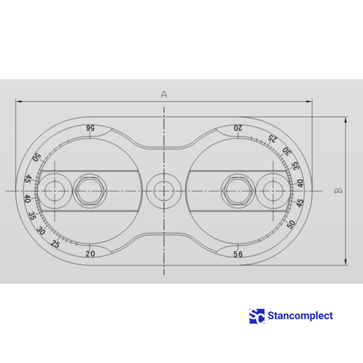 3-spindle drilling head with adjustable spindle spacing 20–112 mm
