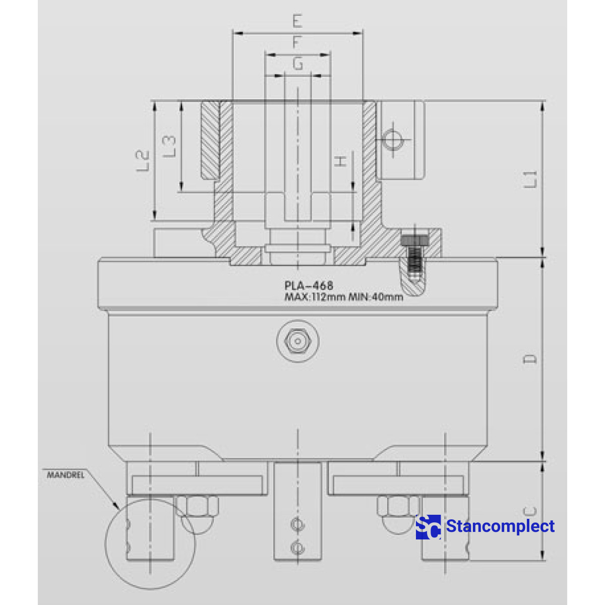 4-spindle drilling head with adjustable spindle spacing 20–112 mm