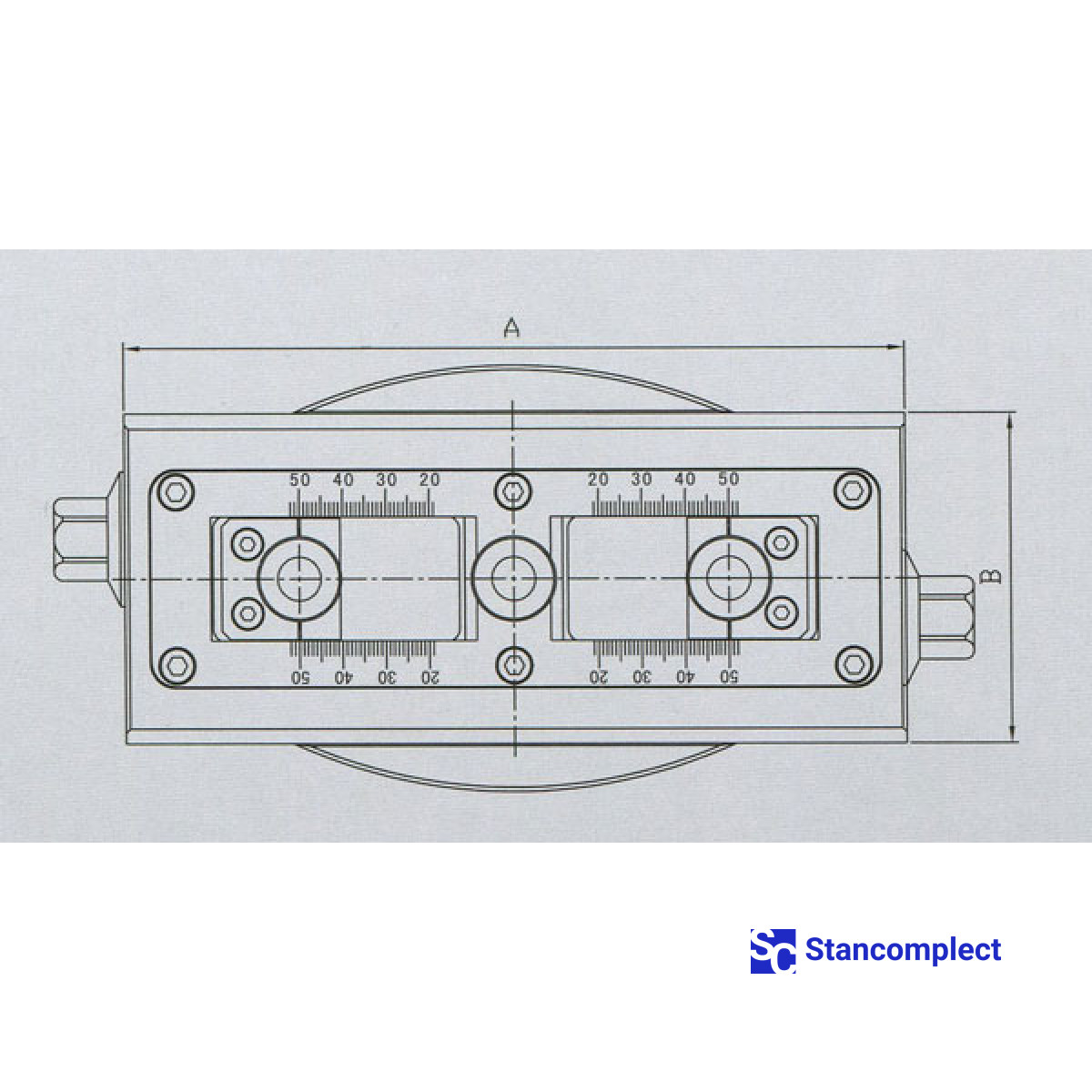 3-spindle drilling head with adjustable spindle spacing 20–100 mm