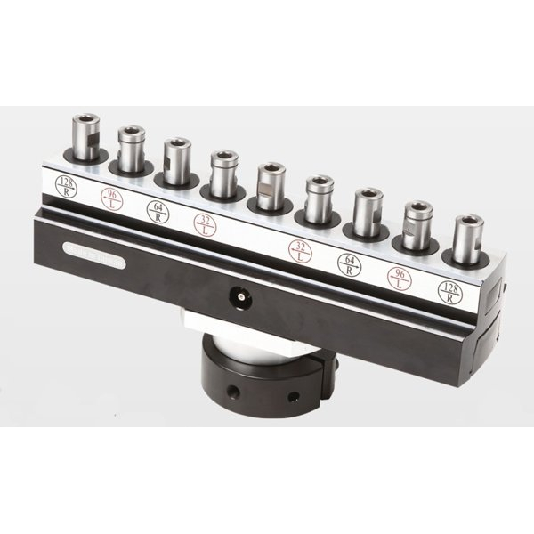 9-spindle drilling head with fixed spindle spacing