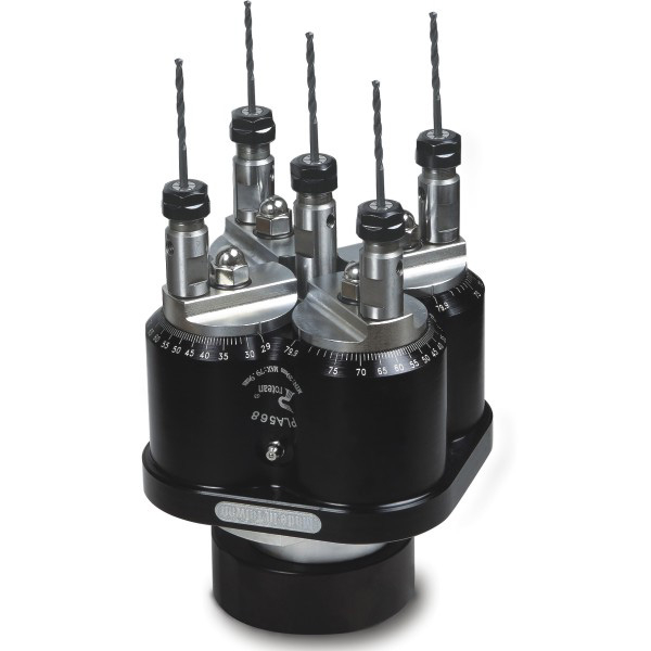 5-spindle drilling head for metal with adjustable spindle spacing 41–113 mm