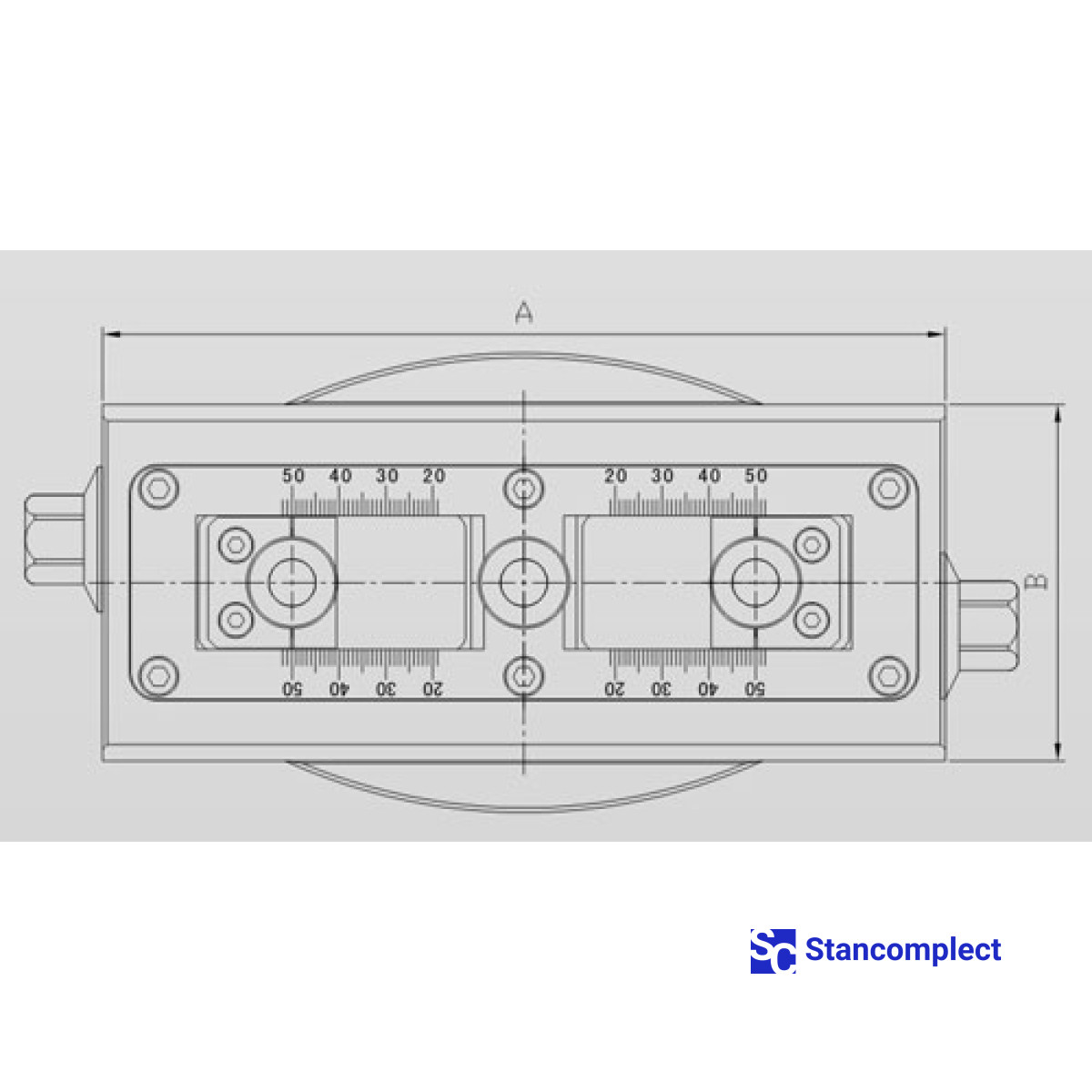 3-spindle drilling head for metal with adjustable spindle spacing 20–100 mm