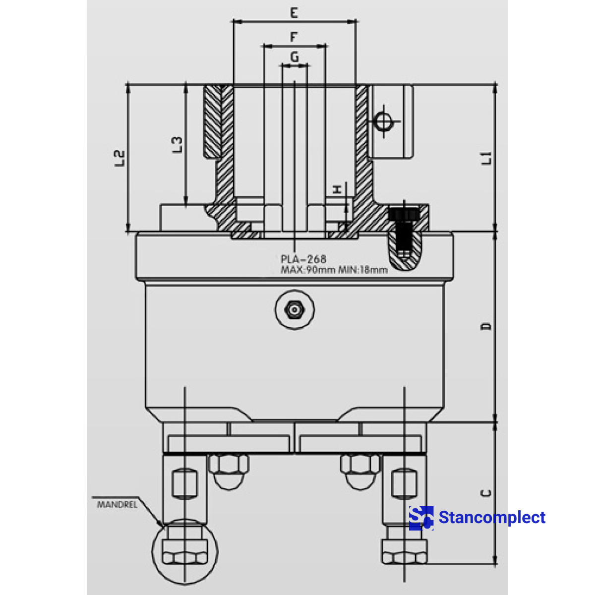 Свердлильна головка для металу на 2 шпинделі із регулюванням відстані між шпинделями 18–90 мм