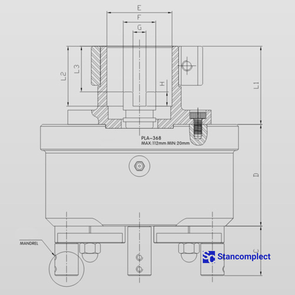 3-spindle drilling head for metal with adjustable spindle spacing 20–112 mm