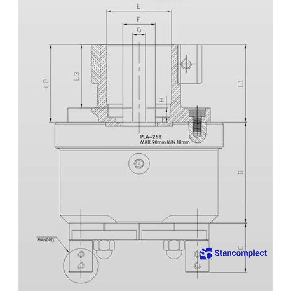 2-spindle drilling head with adjustable spindle spacing 18–90 mm
