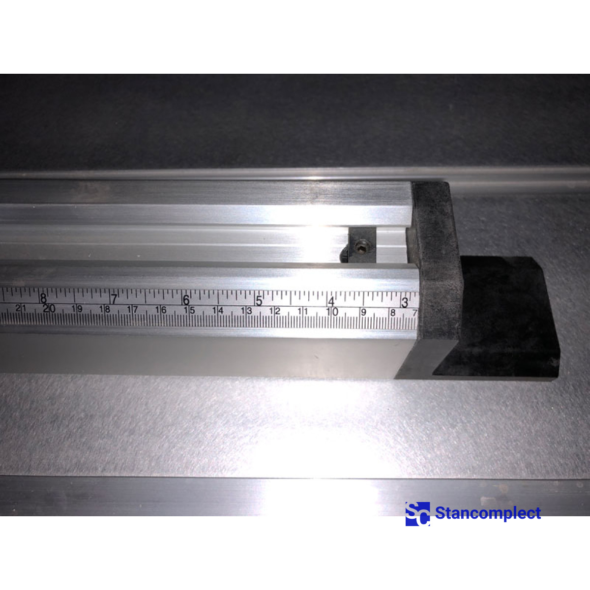 Ruler for sliding table saw SCM S315WS complete with folding stops