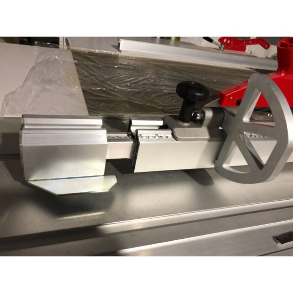 Ruler for sliding table saw SCM S315WS complete with folding stops