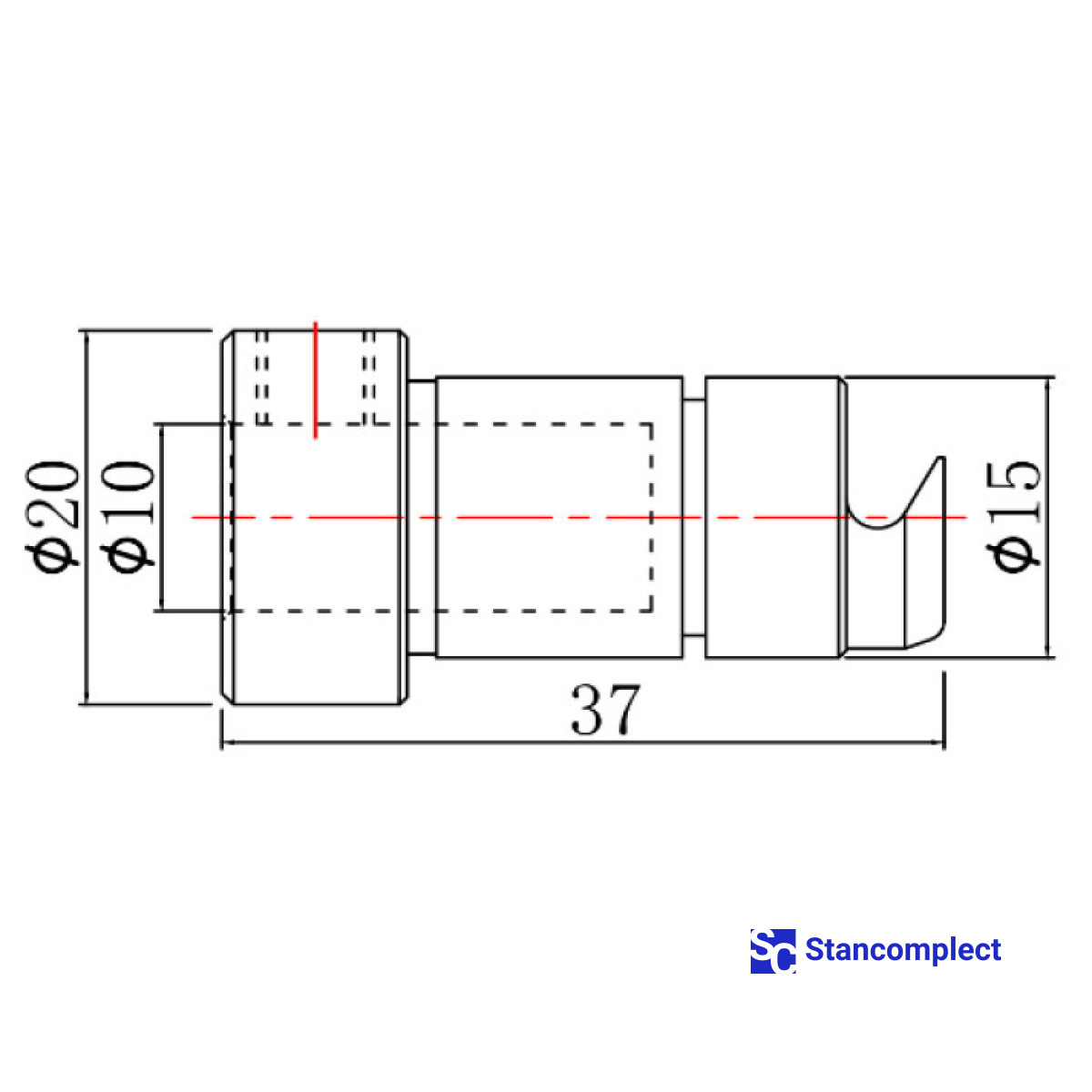 Upínací pouzdro 37x10 pro kolíkovačku Biesse