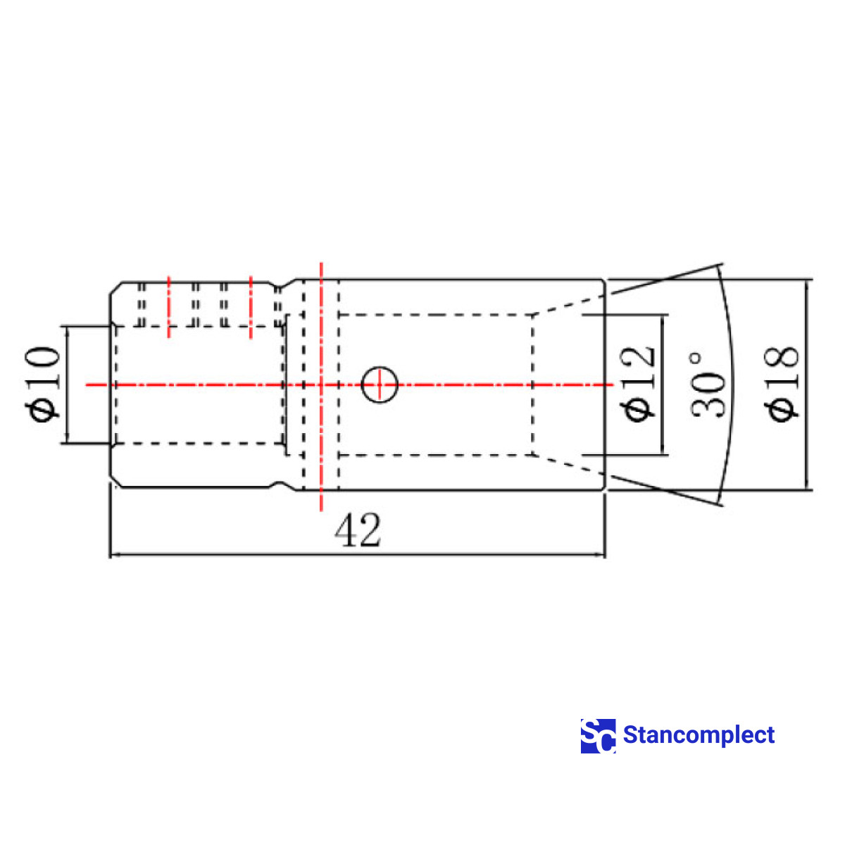 Quick-change collet 42x10x12 for Vitap drilling machine