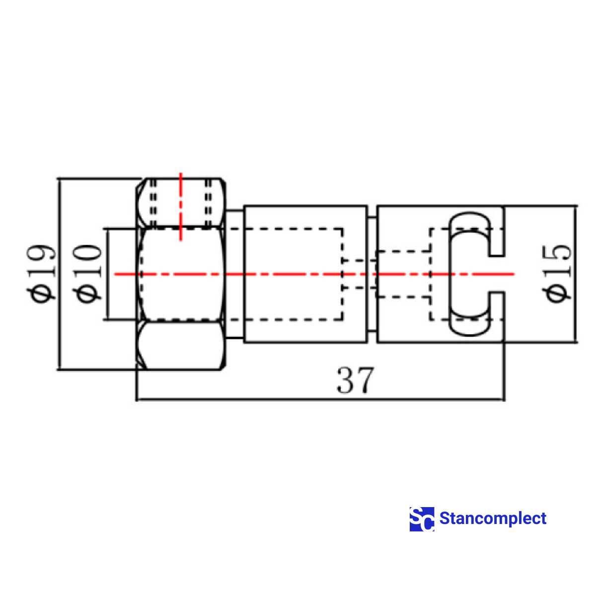 Upínací pouzdro 37x15 pro kolíkovačku