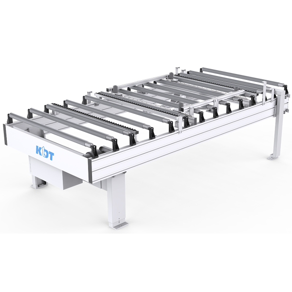 Roller conveyor with positioning mechanism KDT KHC-333M for door lines