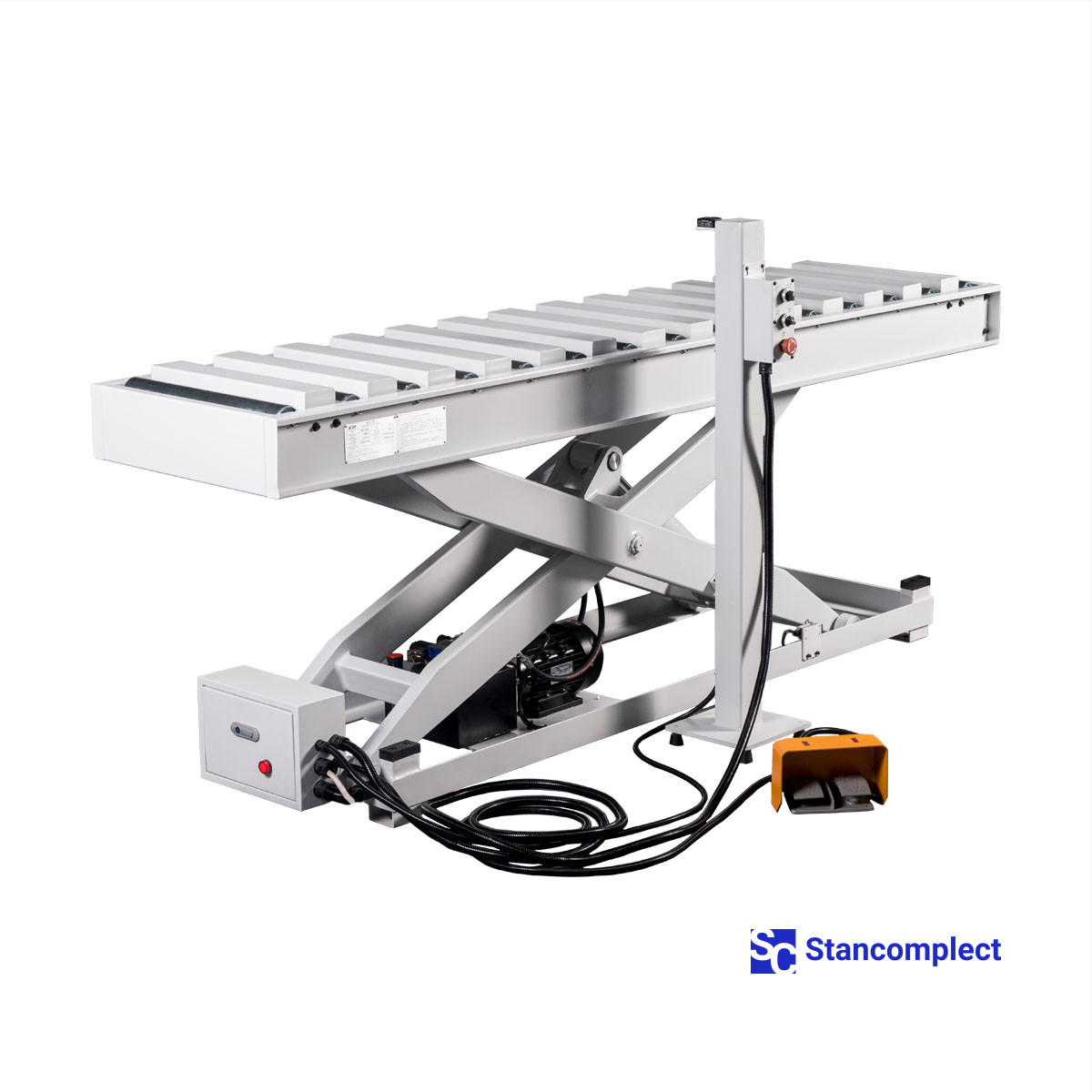 Hydraulic scissor lift table KDT KHF-3208 with a photosensor for workpieces up to 2500x600 mm