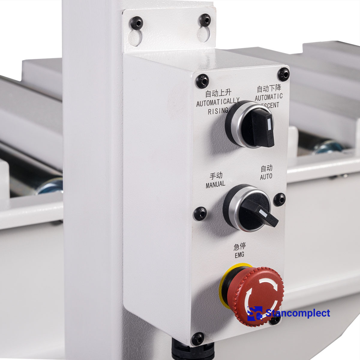 Hydraulic scissor lift table KDT KHF-3208 with a photosensor for workpieces up to 2500x600 mm