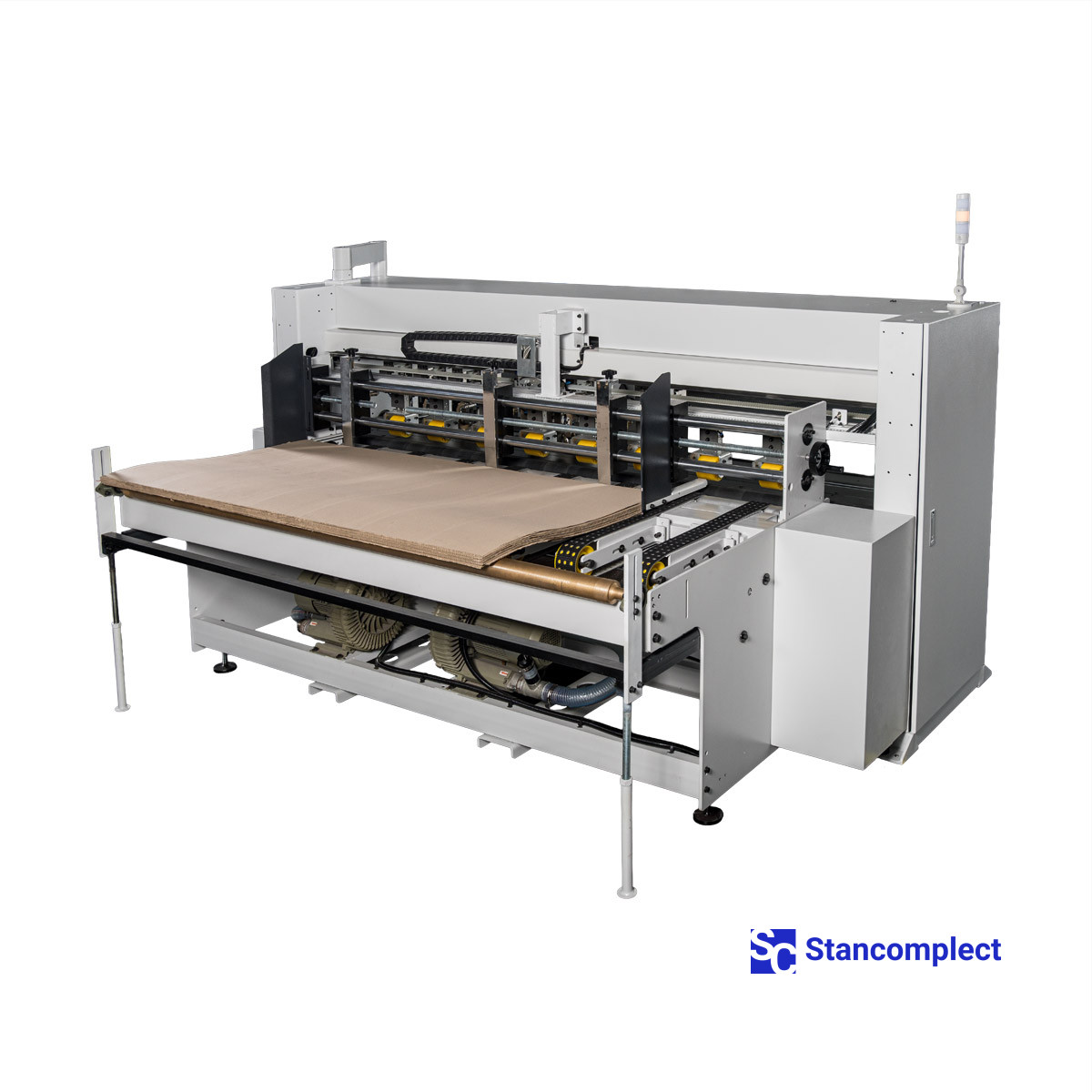 Automatický stroj na výrobu kartonových krabic KDT WG8C1H1W1-Z1R1D6 pro ploché listy vlnité lepenky, nekonečnou vlnitou lepenku a dvouvrstvou vlnitou lepenku v rolích