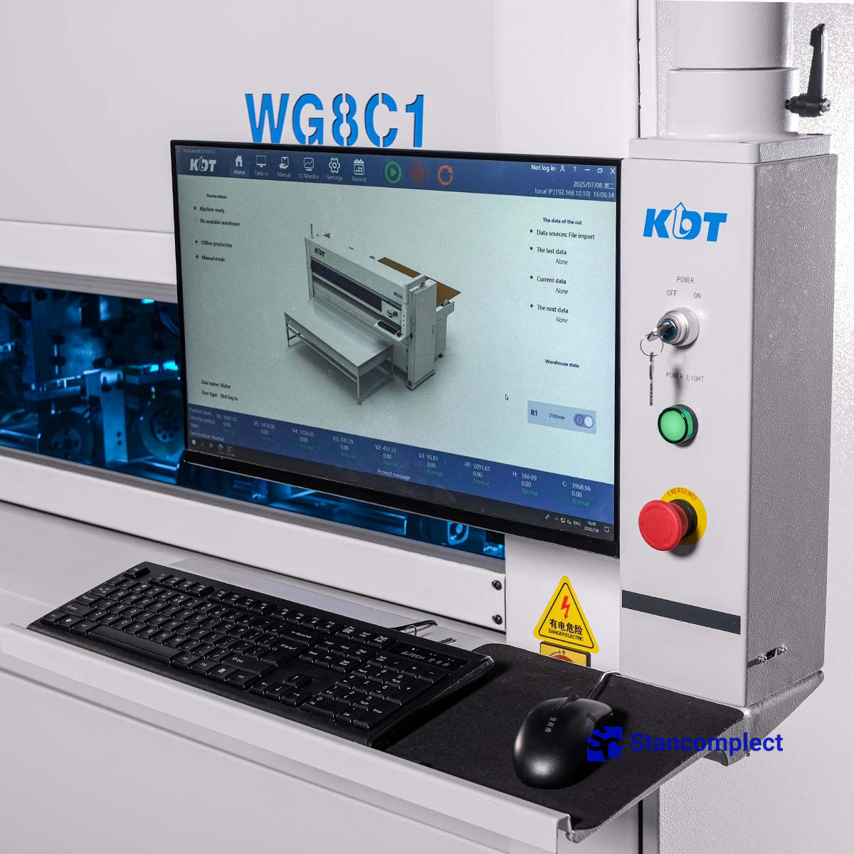 Cardboard Box Making Machine KDT WG8C1H4P4 for fanfold corrugated cardboard