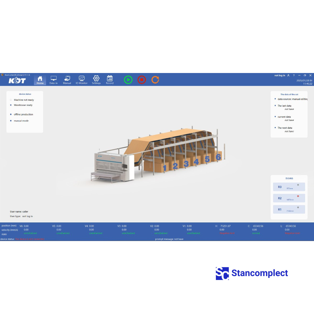 Cardboard Box Making Machine KDT WG8C1H4P4 for fanfold corrugated cardboard