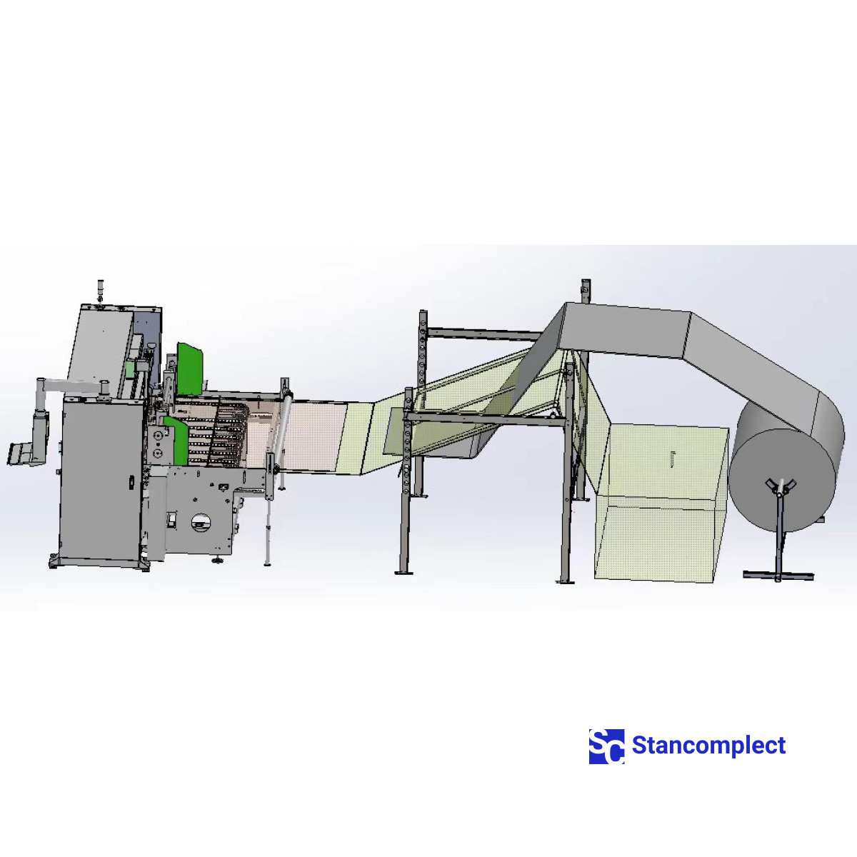 Automatický stroj na výrobu kartonových krabic KDT WG8C1H1W1-Z1R1D6 pro ploché listy vlnité lepenky, nekonečnou vlnitou lepenku a dvouvrstvou vlnitou lepenku v rolích