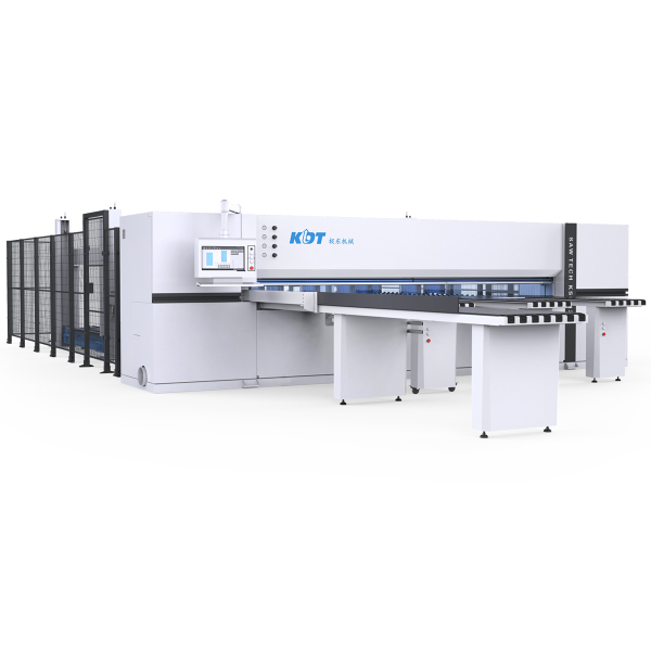 CNC panel saw/beam saw KS-843HLM with rear loading and double pusher, batch cutting height 120 mm, size 4300x4300 mm