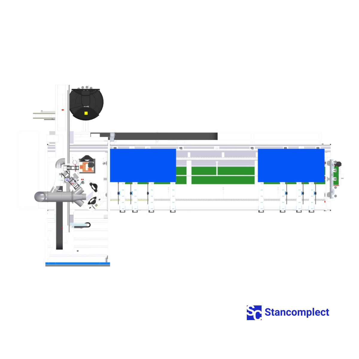 5-осевой  обрабатывающий центр с ЧПУ KDT KN-5516, зона обработки 5150x1500 мм