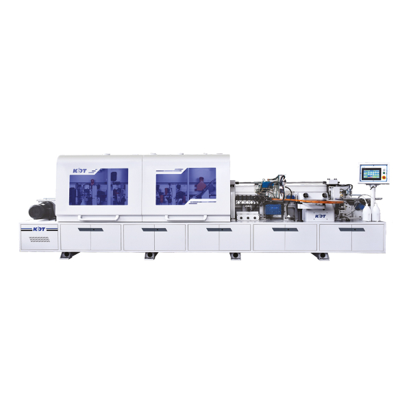 Edge banding machine KDT KE-655JSMA with top glue bath and pneumatic reconfiguration of units