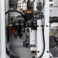 Edge banding machine KDT KE-268JSA with corner rounding unit, top glue bath and pneumatic reconfiguration of units