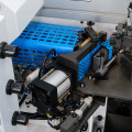 Edge banding machine KDT KE-268JSA with corner rounding unit, top glue bath and pneumatic reconfiguration of units