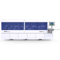 Edge banding machine KDT KE-268JSA with corner rounding unit, top glue bath and pneumatic reconfiguration of units