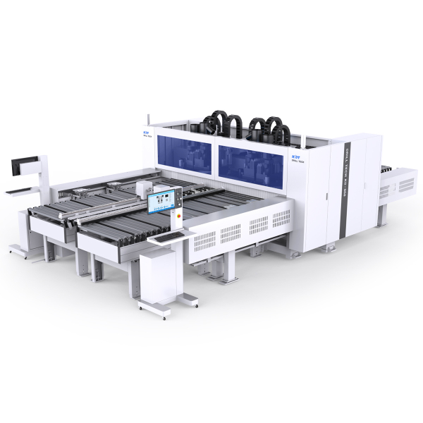 CNC drilling center KD-868HA with two working tables and six drilling groups