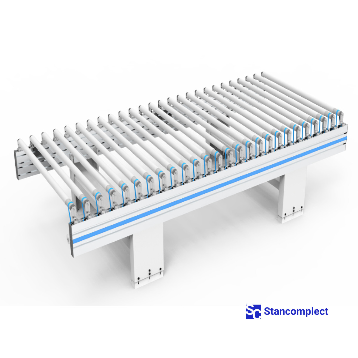 Packaging line for packing cabinet furniture parts KDT