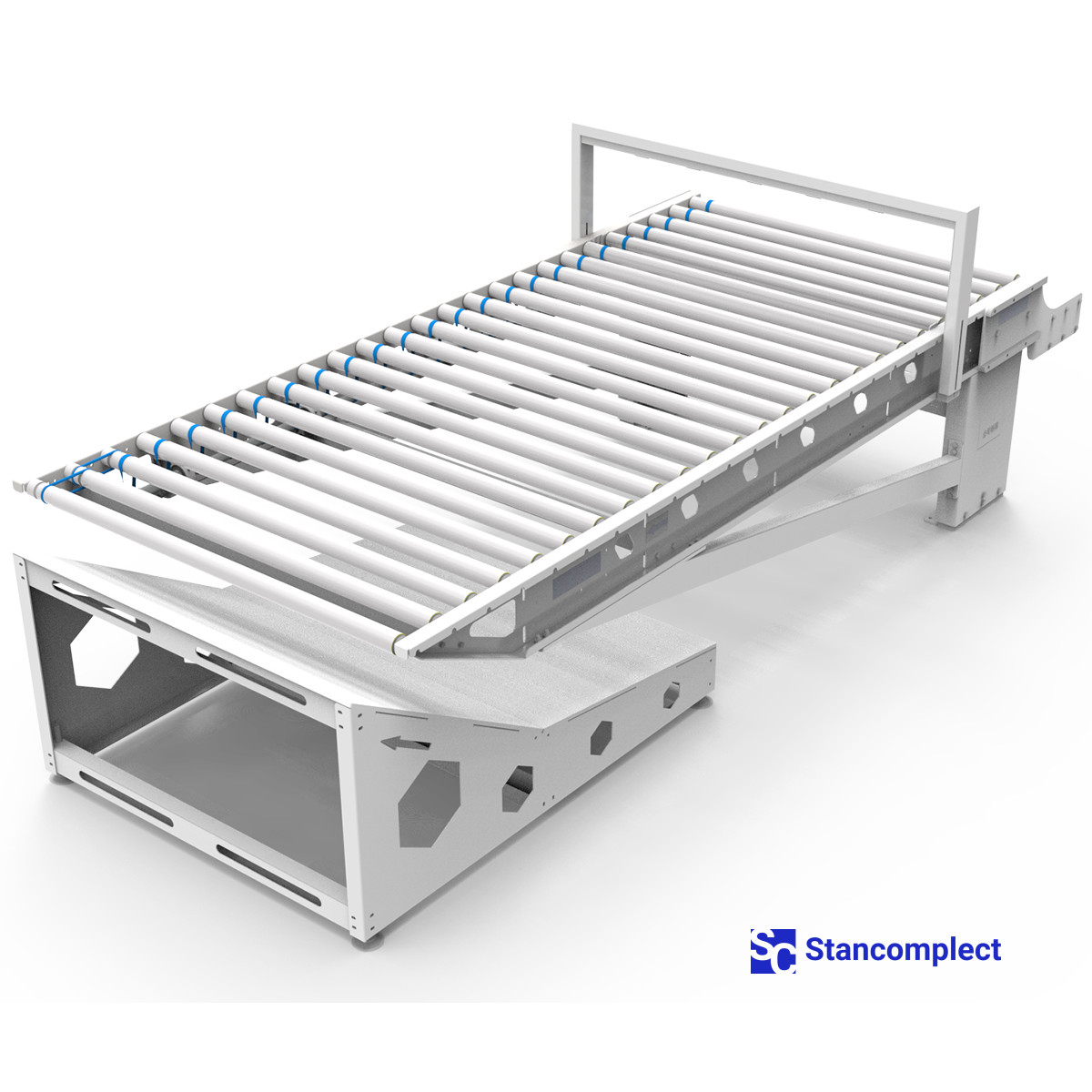 Packaging line for packing cabinet furniture parts KDT