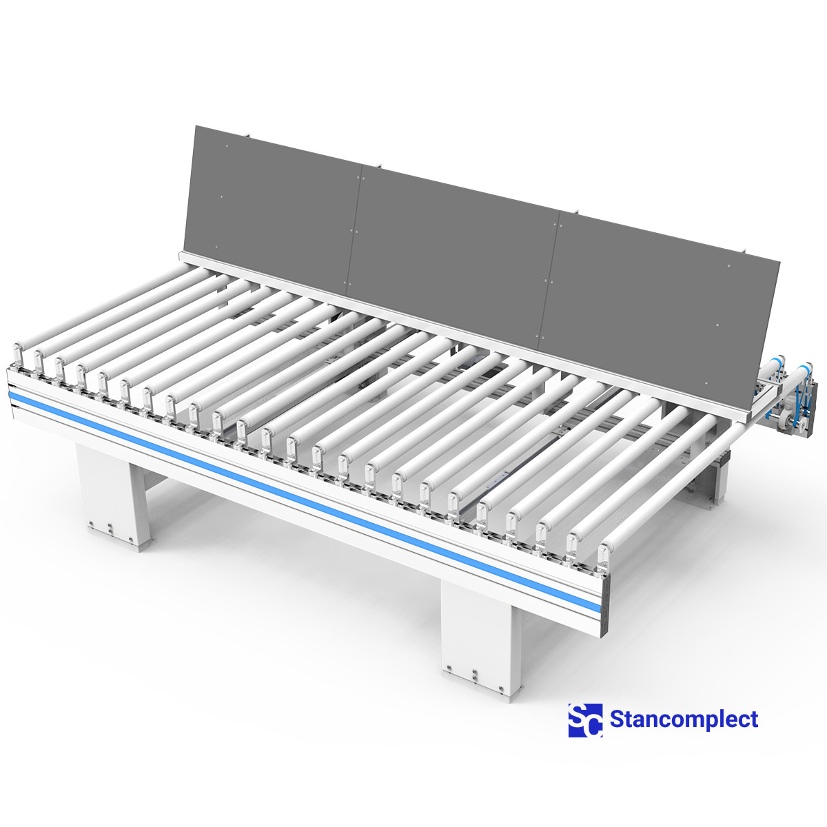 Packaging line for packing cabinet furniture parts KDT