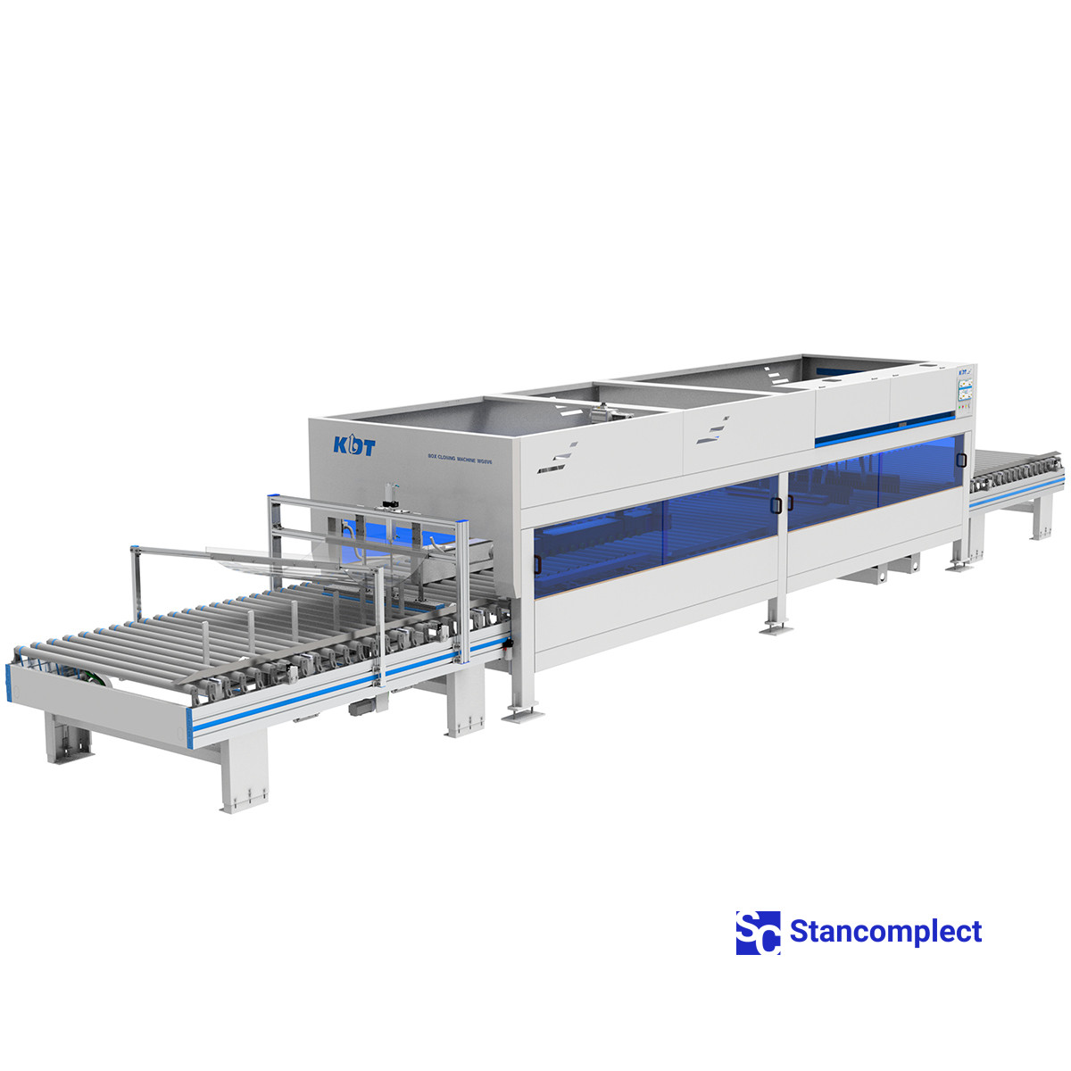 Packaging line for packing cabinet furniture parts KDT