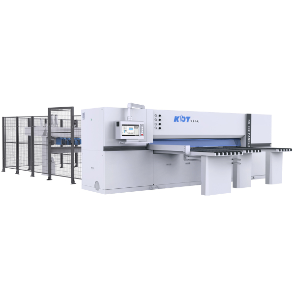 CNC velkoplošná pila KS-832HT s dvojitým tlačníkem, výška řezu stohu 90 mm, rozměr 3100x3200 mm