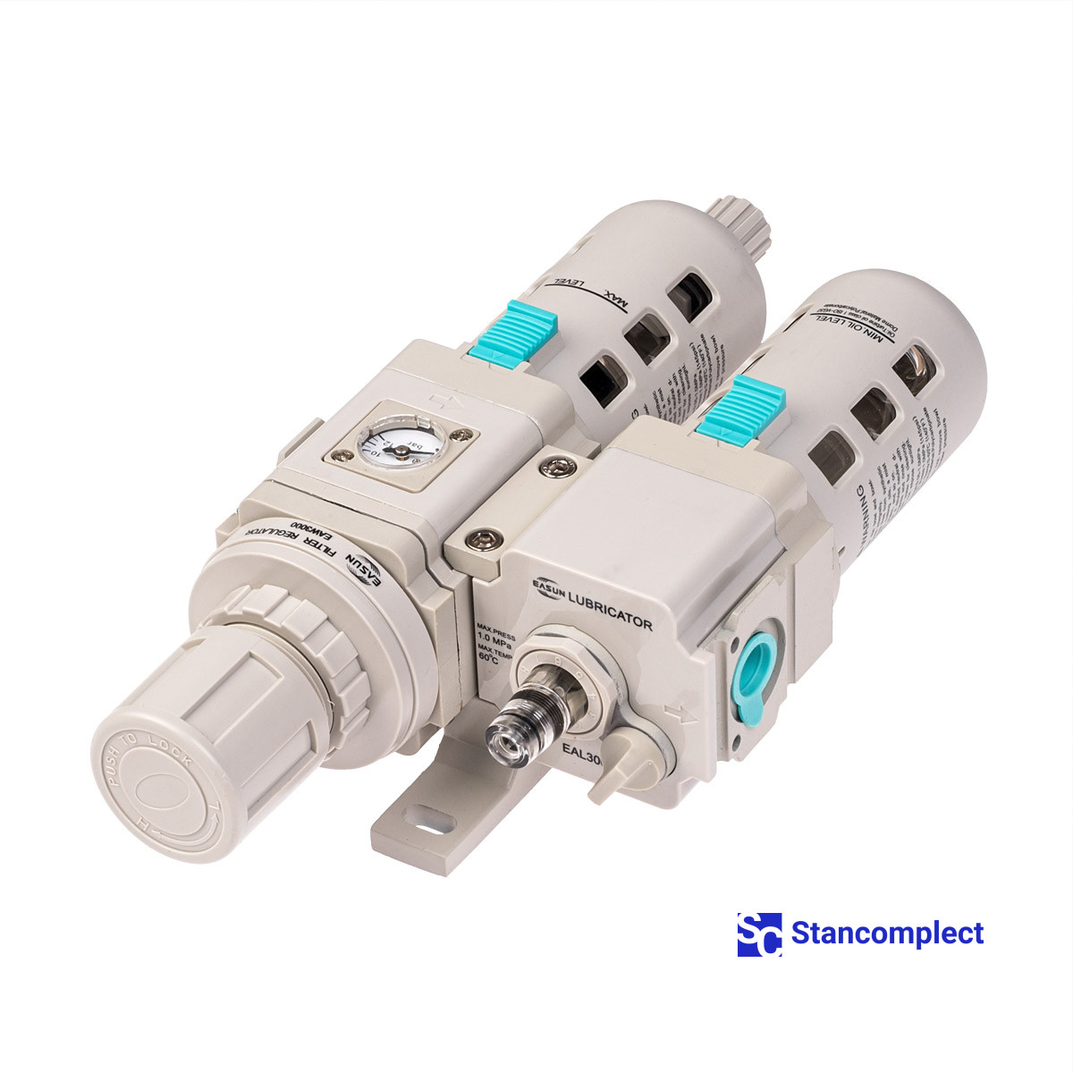 Air preparation unit (Filter Regulator + Pneumatic Lubricator) EASUN EAC3010-03-P1-FS 3/8"