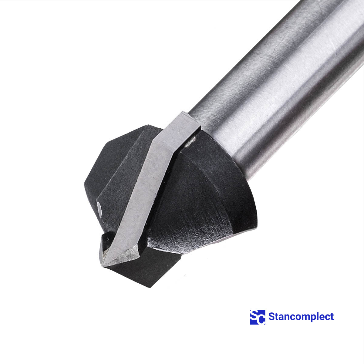 Two flute V-groove router bit d8-D18-H7,4-L60-A90 for aluminum